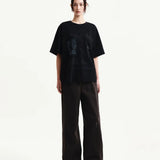 MATIN KIM 2606 GRAFFITI ARTWORK TOP IN BLACK