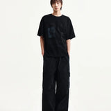 MATIN KIM 2606 GRAFFITI ARTWORK TOP IN BLACK