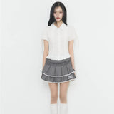 ILLIGO 2610 DOLLY PLEATED MINI SKIRT CHARCOAL