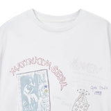 MATIN KIM 2606 GRAFFITI ARTWORK TOP IN WHITE