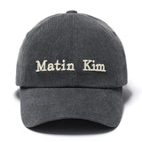MATIN KIM 2606 MATIN CLASSIC LOGO BALL CAP IN GREY