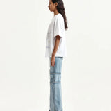 MATIN KIM 2606 GRAFFITI ARTWORK TOP IN WHITE