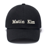 MATIN KIM 2606 MATIN CLASSIC LOGO BALL CAP IN BLACK