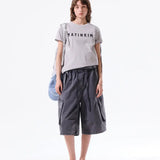 MATIN KIM 2607 APPLIQUE FELT LOGO TOP IN GREY