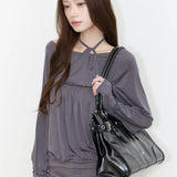 ILLIGO 2610 SHEER STRAP LONG SLEEVE CHARCOAL