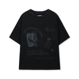 MATIN KIM 2606 GRAFFITI ARTWORK TOP IN BLACK
