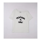 ROLAROLA 2607 MAISON DE ROLA EMBROIDERY OFF SHOULDER T-SHIRT OFF WHITE