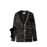 13DE MARZO | SS2308 Bear Weave Knit Cardigan Grey