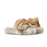 13DE MARZO | SS2308 Logo Furry Plush Slipper