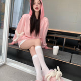 13DE MARZO | SS2308 Logo Furry Plush Slipper Pink