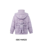 13DE MARZO | SS2309 Bear Embossment Down Jacket Purple