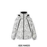 13DE MARZO | SS2310 Bear Laser Sketch Down Jacket Lucent White