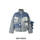 13DE MARZO | SS2310 Denim Patch Pockets Down Jacket Washed Blue