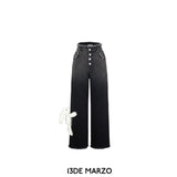 13DE MARZO | SS2401 Doozoo Faded Trousers Black