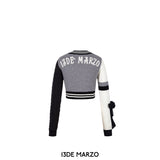 13DE MARZO | SS2401 Color Match V-neck Campus Cardigan Black