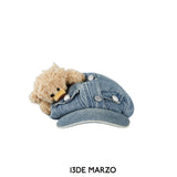 13DE MARZO | SS2401 Bear Curved Denim Newsboy Cap