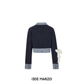 13DE MARZO | SS2402 Doozoo Nostalgia Shirt Sweater Dark Blue