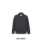 13DE MARZO | SS2402 Bear Side Hollow Denim Jacket Black