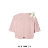 13DE MARZO | SS2402 Doozoo Towel Pearl T-Shirt Pink