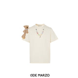 13DE MARZO | SS2402 Logo Pendent T-shirt Beige