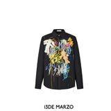 13DE MARZO | SS2402 Doozoo Graffiti Shirt Black