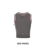 13DE MARZO | SS2402 Doozoo Weave Knit Vest Gray