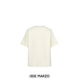 13DE MARZO | SS2403 Badges Velcro T-shirt Wathet Beige