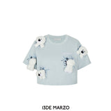 13DE MARZO | SS2403 Bear Ice Cube T-Shirt Blue