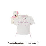 13DE MARZO | SS2404 Hello Kitty Logo Tight Top White