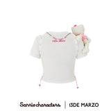 13DE MARZO | SS2404 Hello Kitty Logo Tight Top White