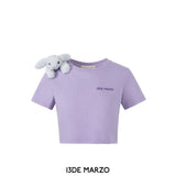 13DE MARZO | SS2404 Doozoo Shoulder Short Top Purple