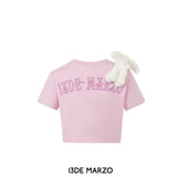 13DE MARZO | SS2404 Doozoo Shoulder Short Top Pink