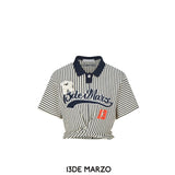 13DE MARZO | SS2404 Cross Bottom Baseball Top White