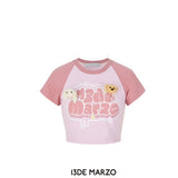 13DE MARZO | SS2404 Doozoo Graffti Logo Top Pink