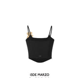 13DE MARZO | SS2404 Base Knit Camisole Black