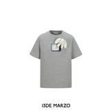 13DE MARZO | SS2404 Holographic TV T-shirt Gray