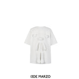 13DE MARZO | SS2404 Whole Piece Padded Becr T-shirt White