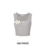 13DE MARZO | SS2404 Base Knit Tank Top Gray