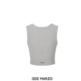 13DE MARZO | SS2404 Base Knit Tank Top Gray