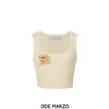 13DE MARZO | SS2404 Base Knit Tank Top Beige