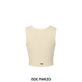 13DE MARZO | SS2404 Base Knit Tank Top Beige