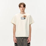 13DE MARZO | SS2404 Holographic TV T-shirt White