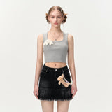 13DE MARZO | SS2404 Base Knit Tank Top Gray