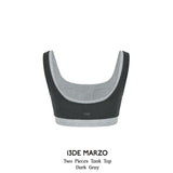 13DE MARZO | 2406 Two Pieces Tank Top Dark Gray