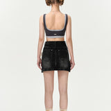 13DE MARZO | 2406 Two Pieces Tank Top Dark Gray