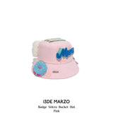 13DE MARZO | 2406 Badge Velcro Bucket Hat Pink