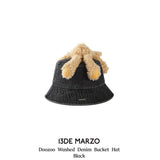 13DE MARZO | 2406 Doozoo Washed Denim Bucket Hat Black