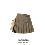 13DE MARZO | 2406 Doozoo Belt Skirt Brown