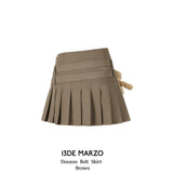 13DE MARZO | 2406 Doozoo Belt Skirt Brown