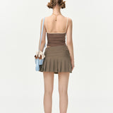 13DE MARZO | 2406 Doozoo Belt Skirt Brown